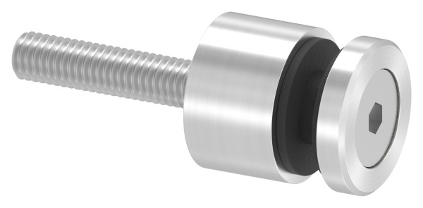 Schildhalter Ø 16 mm, Anschluss flach, mit Senkkopfschraube, Edelstahl V2A