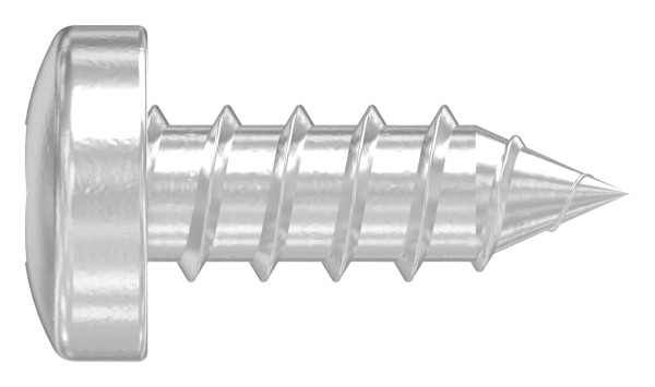 Linsen-Blechschraube 3,5 x 9,5 mit Innensechskant und Spitze, ISO 14585, V2A