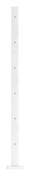 Edelstahlpfosten zur Bodenmontage, Länge 880 mm, 6 x M6 Fließformgewinde, V2A
