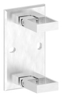 Edelstahl Wandbefestigung für Geländerpfosten zum Spannen, V2A Edelstahl Wandbefestigung für Geländerpfosten zum Spannen, V2A