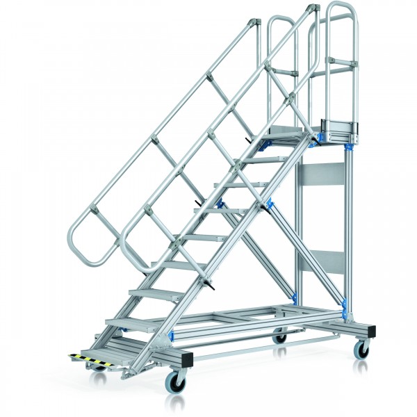 Plattformtreppe, fahrbar mit ERGO-Stop