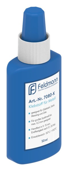 Kleber für Edelstahl, Stahl, Messing und Zink, flüssig, 50 ml