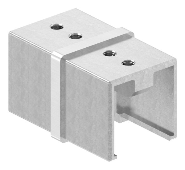 Rohrverbinder für Quadrat-Nutrohr, V2A / V4A