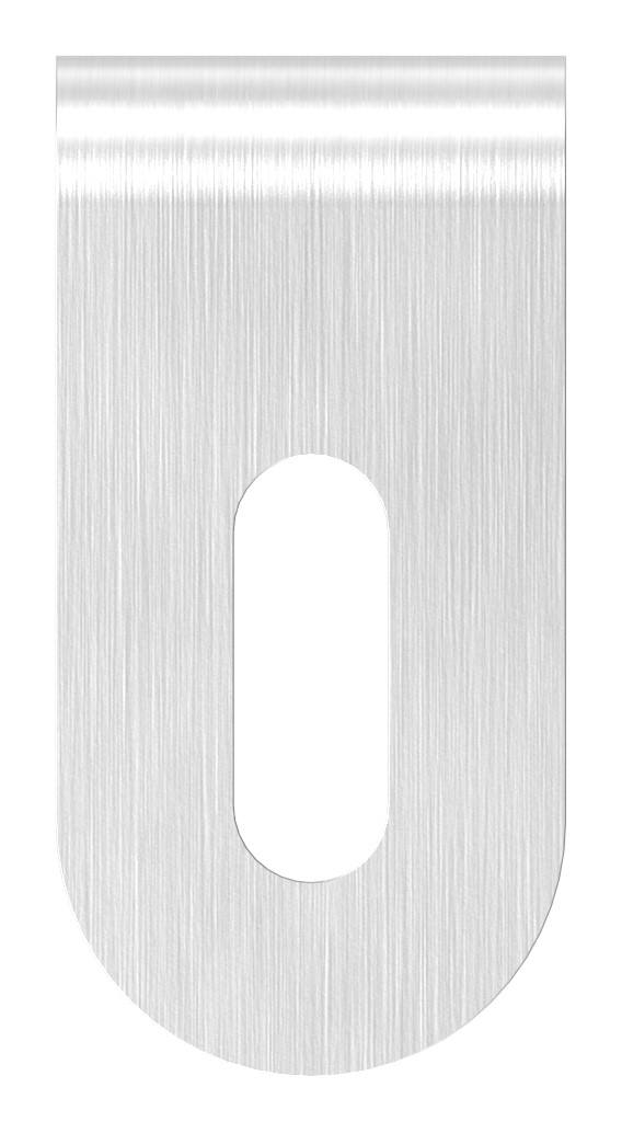Edelstahl Winkel-Anschweißlasche 60 x 40 x 30 x 6 mm, geschliffen, mit 2  Langlöchern, V2A