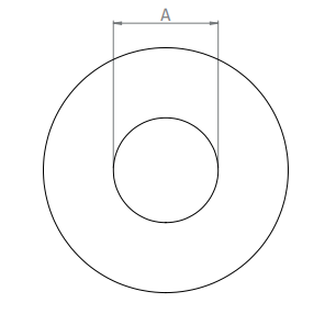rund 80x6 mm mit Rundschliff Ankerplatte Fase und Mittelbohrung 