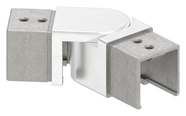 flexibler Verbinder für Quadrat-Nutrohr, seitwärts 90-180°, V4A