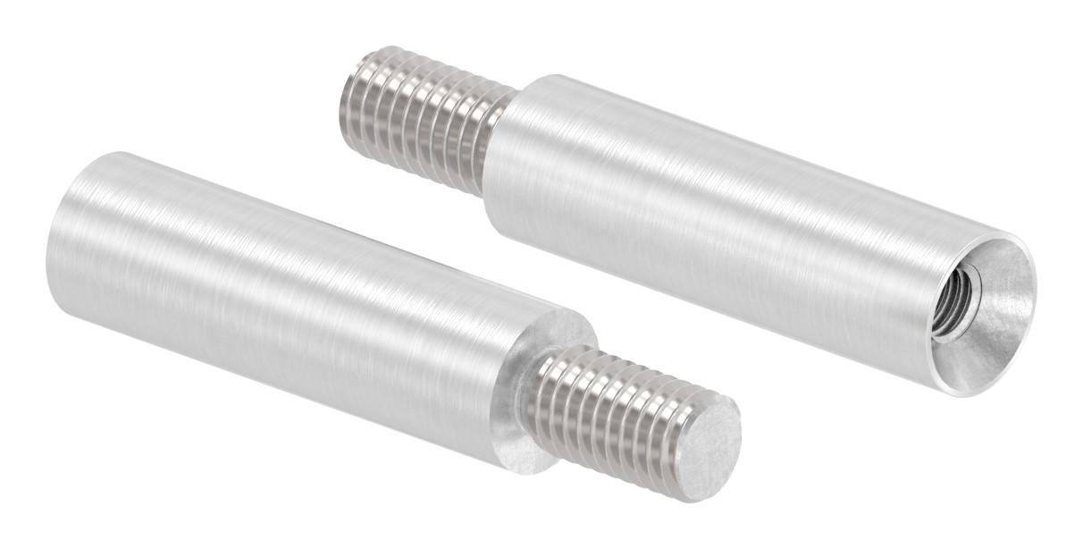 ø 14mm Stift mit M6 x 15mm Innengewinde unten und M6 x 15mm Innengewinde oben, 