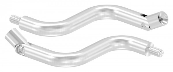 Gelenkbügel Edelstahl 2 x 90° gebogen,1 x Außengewinde, 1 x Innengewinde, V2A