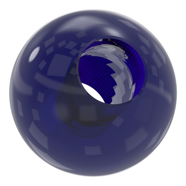 Glaskugel Ø 30 mm, mit Durchgangsbohrung, Farbe Blau, Rot oder Grün