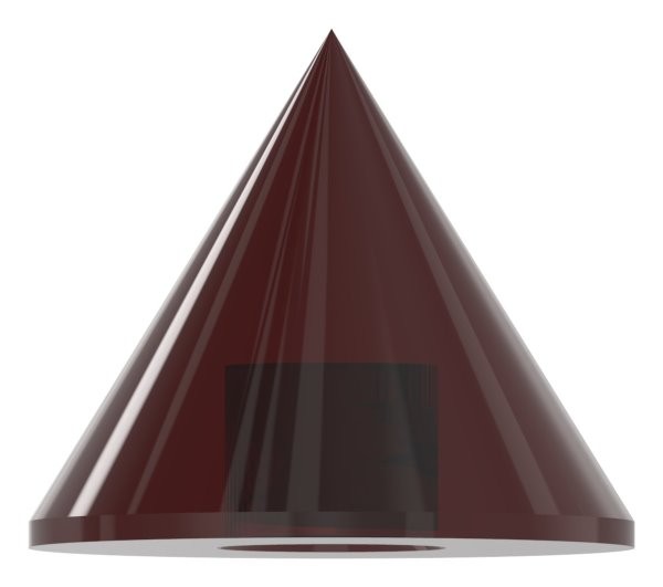 Glaskegel Ø 35 mm, mit Sackloch, Farbe Rot oder Grün