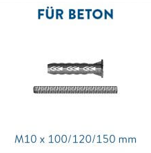 M10 drehfix© Universalbefestigung für Beton und feste Werkstoffe