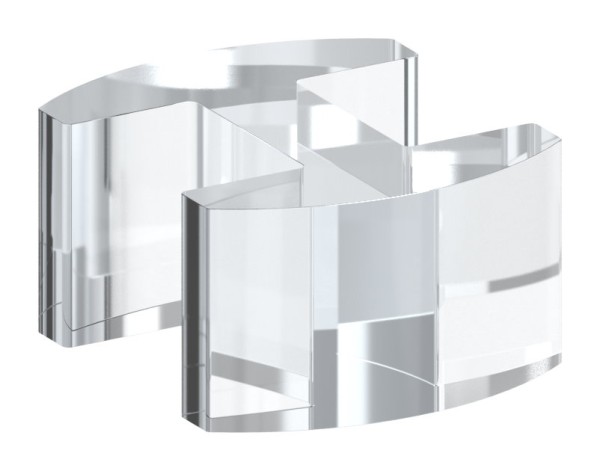 Glasausrichter für Ganzglasgeländer, Kunststoff transparent