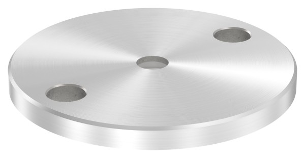 Ankerplatte 100 x 8 mm, mit 3 Bohrungen, zu Vordachsystem Edelstahl